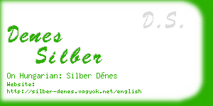 denes silber business card